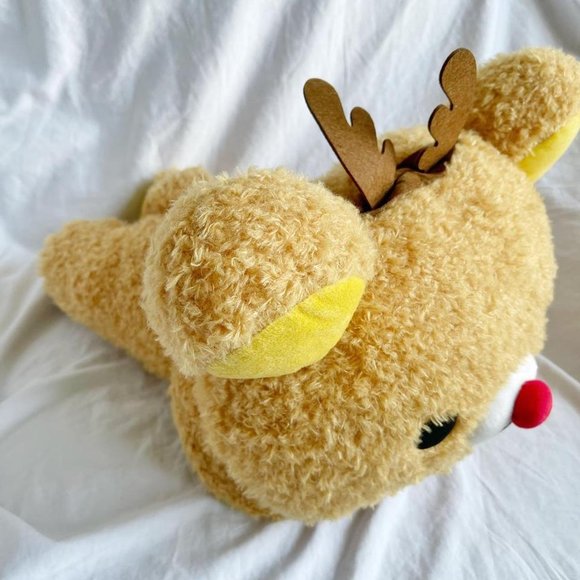 Rilakkuma - Furry Reindeer Christmas XL Jumbo Plushie Toy Edition (NWT) - Picture 2 of 2
